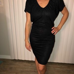 Soft stretchy black v-neck Express dress